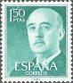 Spain 1955 General Franco 1,50 Ptas Verde Edifil 1155. Spain 1955 1155 Franco. Subida por susofe